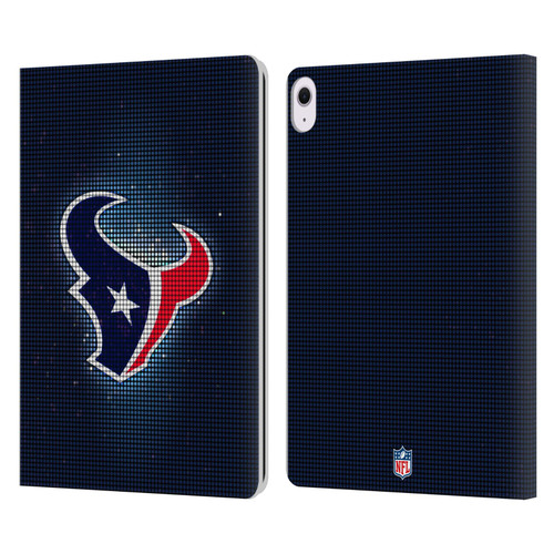 NFL Houston Texans Artwork LED Leather Book Wallet Case Cover For Apple iPad Air 13 2024