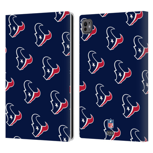 NFL Houston Texans Artwork Patterns Leather Book Wallet Case Cover For Apple iPad Pro 11 M4 2024