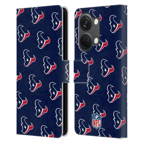 NFL Houston Texans Artwork Patterns Leather Book Wallet Case Cover For OnePlus Nord 3 5G