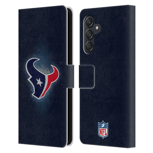NFL Houston Texans Artwork LED Leather Book Wallet Case Cover For Samsung Galaxy M55 5G