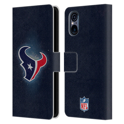 NFL Houston Texans Artwork LED Leather Book Wallet Case Cover For Sony Xperia 5 V 5G