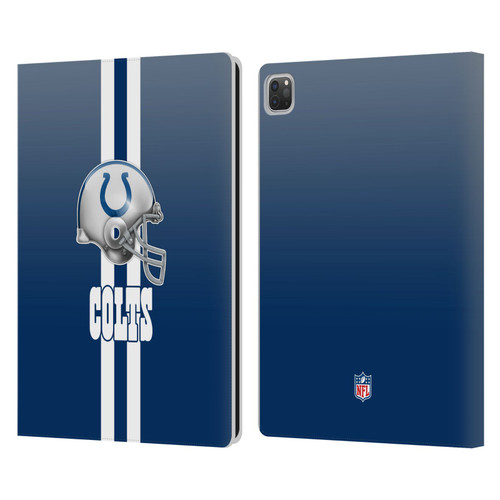 NFL Indianapolis Colts Logo Helmet Leather Book Wallet Case Cover For Apple iPad Pro 13 M4 2024