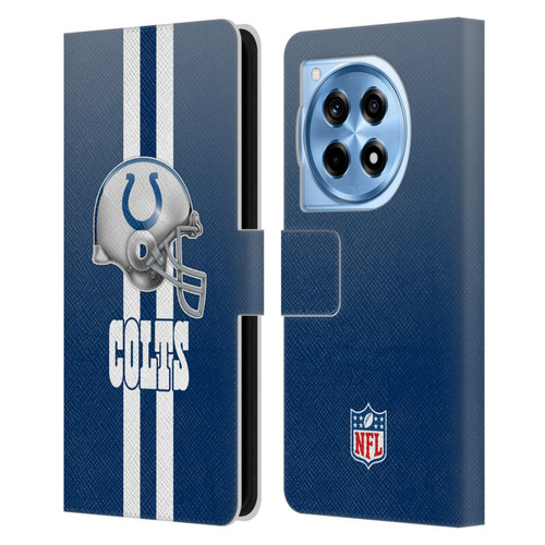 NFL Indianapolis Colts Logo Helmet Leather Book Wallet Case Cover For OnePlus 12R
