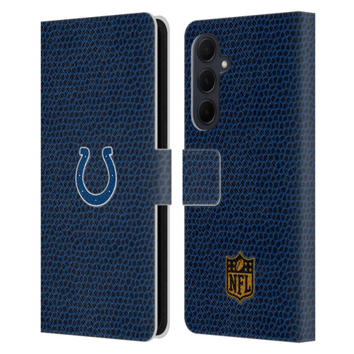 NFL Indianapolis Colts Logo Football Leather Book Wallet Case Cover For Samsung Galaxy A35 5G