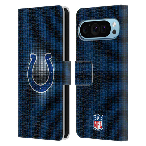 NFL Indianapolis Colts Artwork LED Leather Book Wallet Case Cover For Google Pixel 9 / Pixel 9 Pro