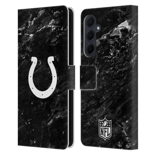NFL Indianapolis Colts Artwork Marble Leather Book Wallet Case Cover For Samsung Galaxy A35 5G