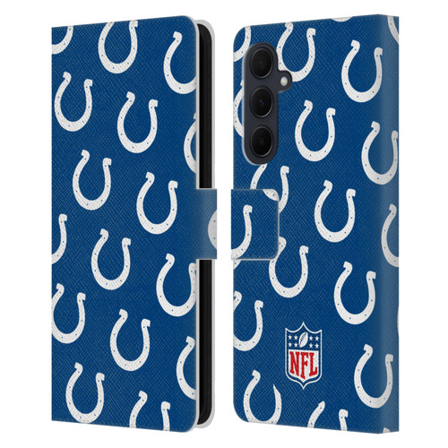 NFL Indianapolis Colts Artwork Patterns Leather Book Wallet Case Cover For Samsung Galaxy A35 5G