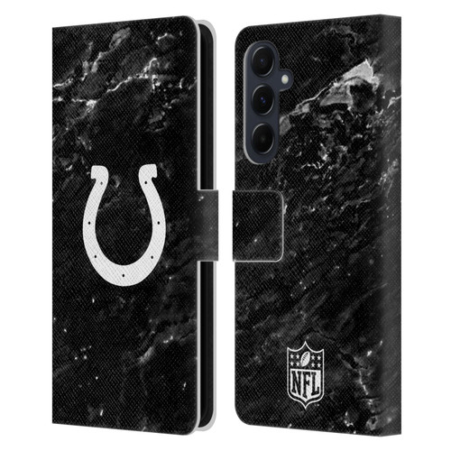 NFL Indianapolis Colts Artwork Marble Leather Book Wallet Case Cover For Samsung Galaxy A55 5G