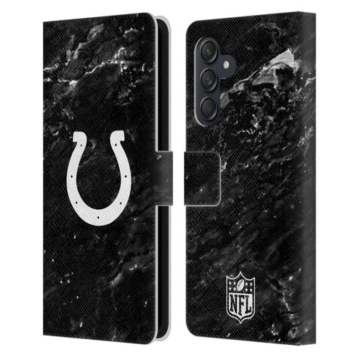 NFL Indianapolis Colts Artwork Marble Leather Book Wallet Case Cover For Samsung Galaxy M55 5G