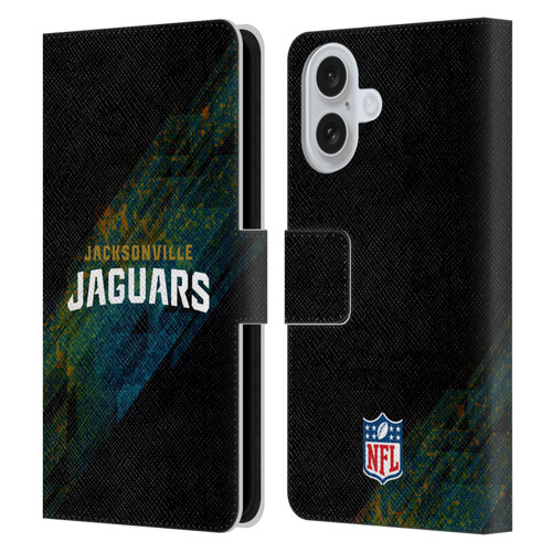 NFL Jacksonville Jaguars Logo Blur Leather Book Wallet Case Cover For Apple iPhone 16