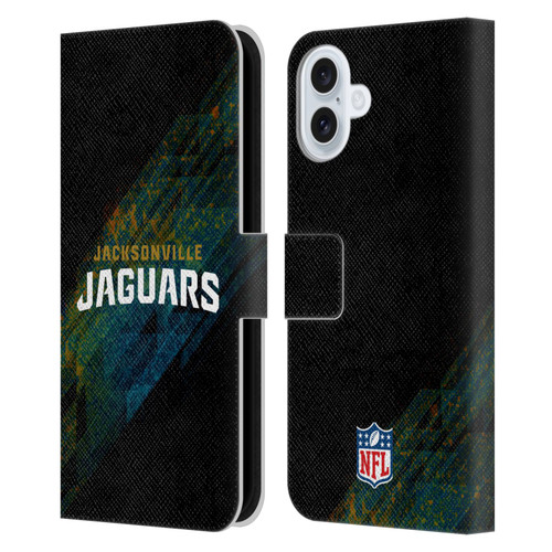 NFL Jacksonville Jaguars Logo Blur Leather Book Wallet Case Cover For Apple iPhone 16 Plus