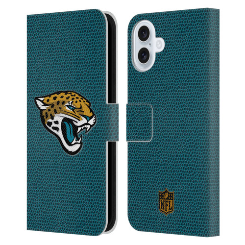 NFL Jacksonville Jaguars Logo Football Leather Book Wallet Case Cover For Apple iPhone 16 Plus