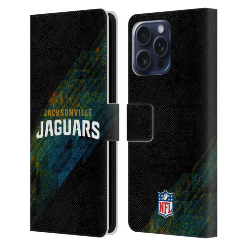 NFL Jacksonville Jaguars Logo Blur Leather Book Wallet Case Cover For Apple iPhone 16 Pro Max