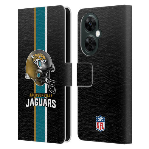 NFL Jacksonville Jaguars Logo Helmet Leather Book Wallet Case Cover For OnePlus Nord CE 3 Lite 5G