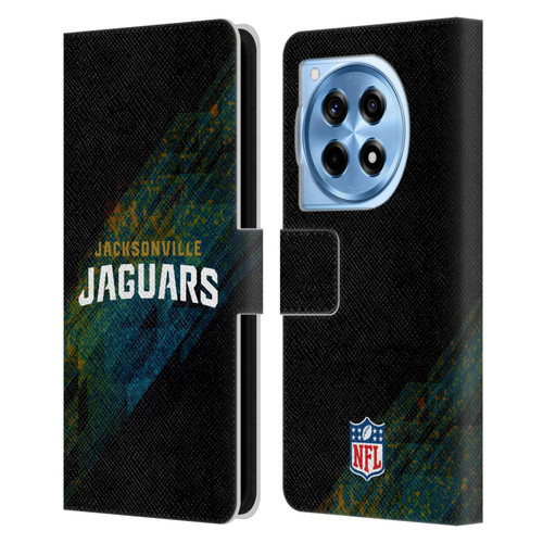 NFL Jacksonville Jaguars Logo Blur Leather Book Wallet Case Cover For OnePlus 12R