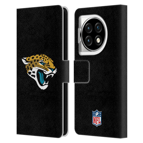 NFL Jacksonville Jaguars Logo Plain Leather Book Wallet Case Cover For OPPO OnePlus Ace 3 5G