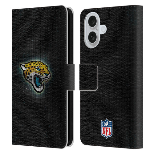 NFL Jacksonville Jaguars Artwork LED Leather Book Wallet Case Cover For Apple iPhone 16