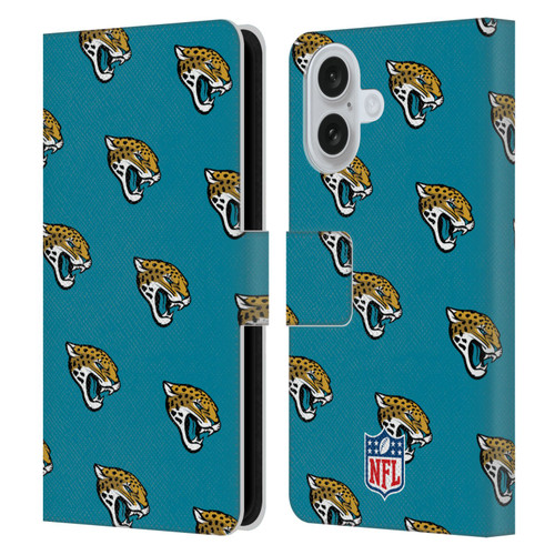 NFL Jacksonville Jaguars Artwork Patterns Leather Book Wallet Case Cover For Apple iPhone 16