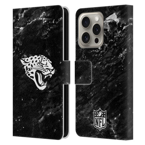 NFL Jacksonville Jaguars Artwork Marble Leather Book Wallet Case Cover For Apple iPhone 16 Pro