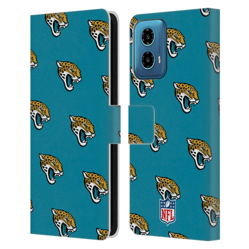 NFL Jacksonville Jaguars Artwork Patterns Leather Book Wallet Case Cover For Motorola Moto G34 5G
