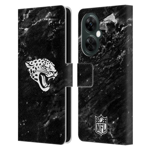 NFL Jacksonville Jaguars Artwork Marble Leather Book Wallet Case Cover For OnePlus Nord CE 3 Lite 5G