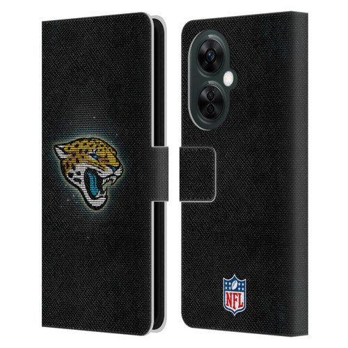 NFL Jacksonville Jaguars Artwork LED Leather Book Wallet Case Cover For OnePlus Nord CE 3 Lite 5G
