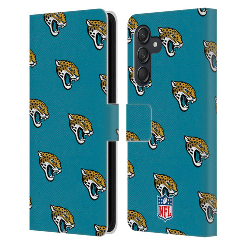 NFL Jacksonville Jaguars Artwork Patterns Leather Book Wallet Case Cover For Samsung Galaxy M55 5G