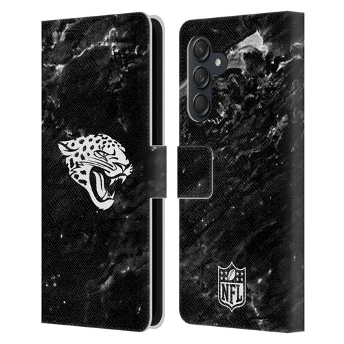 NFL Jacksonville Jaguars Artwork Marble Leather Book Wallet Case Cover For Samsung Galaxy M55 5G