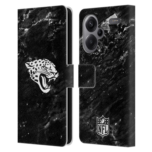 NFL Jacksonville Jaguars Artwork Marble Leather Book Wallet Case Cover For Xiaomi Redmi Note 13 Pro Plus 5G