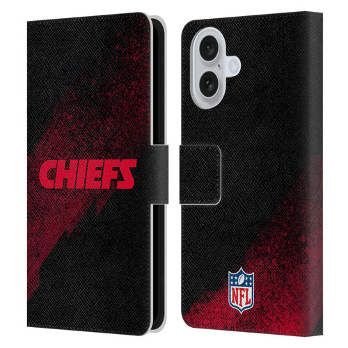 NFL Kansas City Chiefs Logo Blur Leather Book Wallet Case Cover For Apple iPhone 16