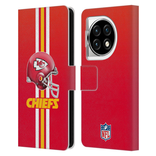 NFL Kansas City Chiefs Logo Helmet Leather Book Wallet Case Cover For OPPO OnePlus Ace 3 5G