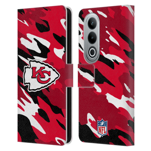 NFL Kansas City Chiefs Logo Camou Leather Book Wallet Case Cover For OPPO OnePlus Ace 3V 5G