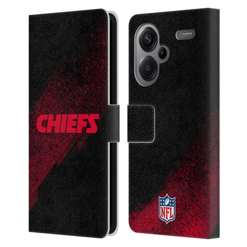 NFL Kansas City Chiefs Logo Blur Leather Book Wallet Case Cover For Xiaomi Redmi Note 13 Pro Plus 5G
