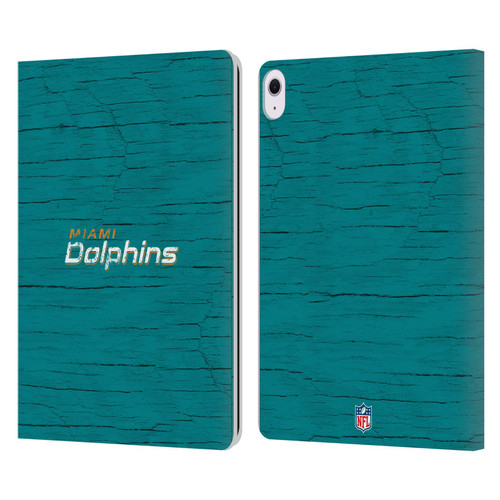 NFL Miami Dolphins Logo Distressed Look Leather Book Wallet Case Cover For Apple iPad Air 13 2024 NFL Miami Dolphins Logo Distressed Look Leather Book Wallet Case Cover For Apple iPad Air 13 2024