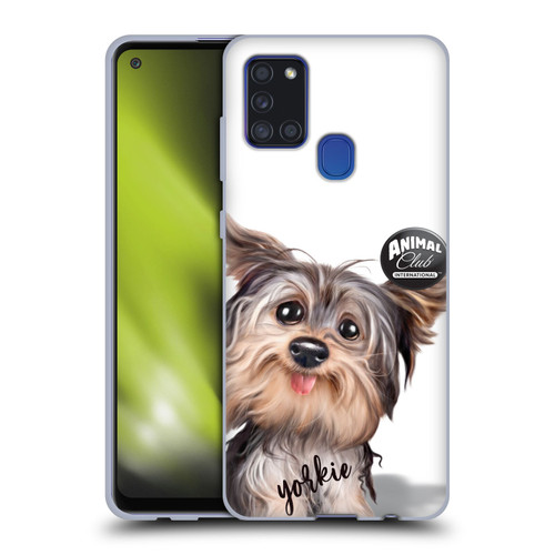 Animal Club International Faces Yorkie Soft Gel Case for Samsung Galaxy A21s (2020)