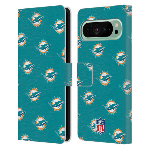 NFL Miami Dolphins Artwork Patterns Leather Book Wallet Case Cover For Google Pixel 9 Pro XL NFL Miami Dolphins Artwork Patterns Leather Book Wallet Case Cover For Google Pixel 9 Pro XL