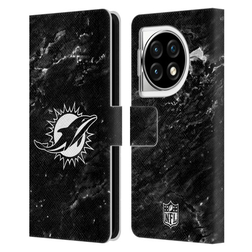 NFL Miami Dolphins Artwork Marble Leather Book Wallet Case Cover For OPPO OnePlus Ace 3 5G