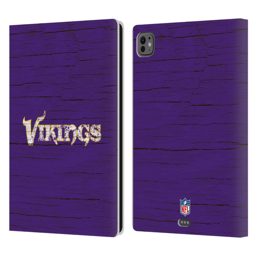 NFL Minnesota Vikings Logo Distressed Look Leather Book Wallet Case Cover For Apple iPad Pro 11 M4 2024 NFL Minnesota Vikings Logo Distressed Look Leather Book Wallet Case Cover For Apple iPad Pro 11 M4 2024