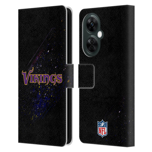NFL Minnesota Vikings Logo Blur Leather Book Wallet Case Cover For OnePlus Nord CE 3 Lite 5G