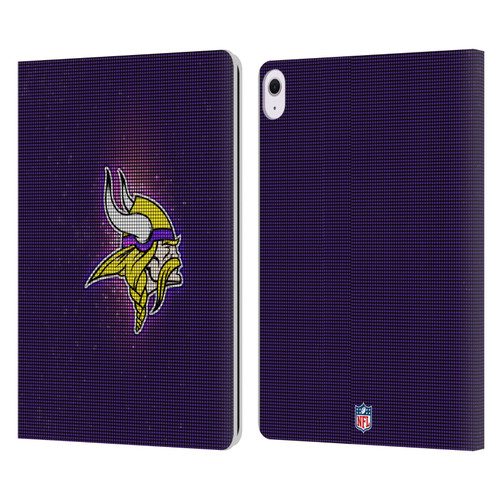 NFL Minnesota Vikings Artwork LED Leather Book Wallet Case Cover For Apple iPad Air 13 2024