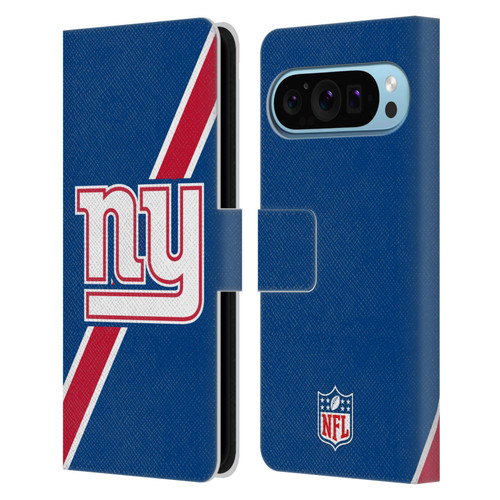 NFL New York Giants Logo Stripes Leather Book Wallet Case Cover For Google Pixel 9 / Pixel 9 Pro NFL New York Giants Logo Stripes Leather Book Wallet Case Cover For Google Pixel 9 / Pixel 9 Pro