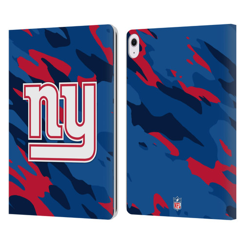 NFL New York Giants Logo Camou Leather Book Wallet Case Cover For Apple iPad Air 13 2024