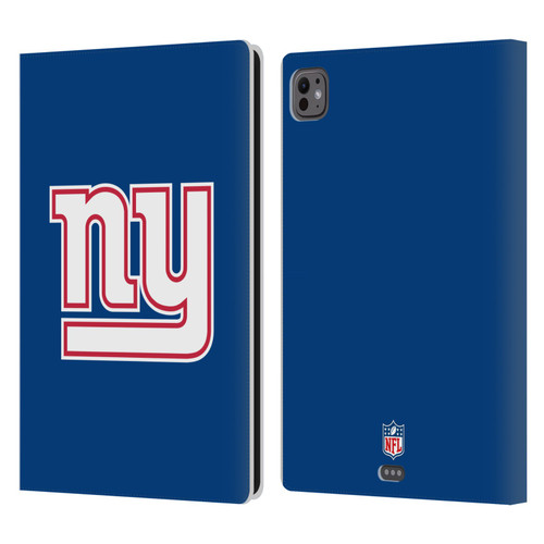 NFL New York Giants Logo Plain Leather Book Wallet Case Cover For Apple iPad Pro 11 M4 2024