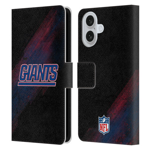 NFL New York Giants Logo Blur Leather Book Wallet Case Cover For Apple iPhone 16 NFL New York Giants Logo Blur Leather Book Wallet Case Cover For Apple iPhone 16