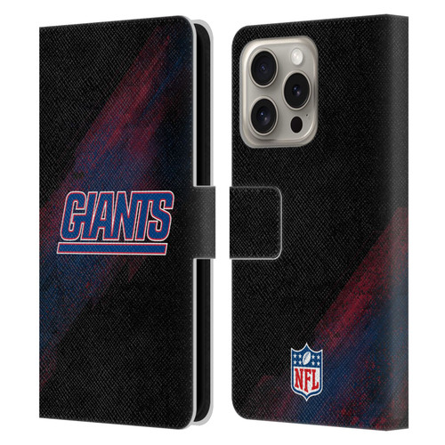 NFL New York Giants Logo Blur Leather Book Wallet Case Cover For Apple iPhone 16 Pro NFL New York Giants Logo Blur Leather Book Wallet Case Cover For Apple iPhone 16 Pro
