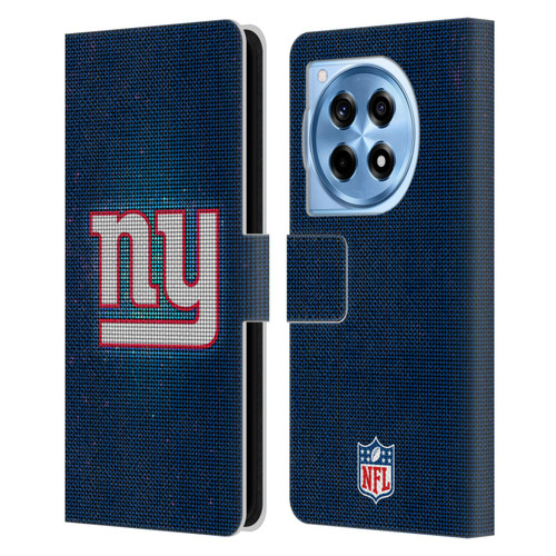 NFL New York Giants Artwork LED Leather Book Wallet Case Cover For OnePlus 12R