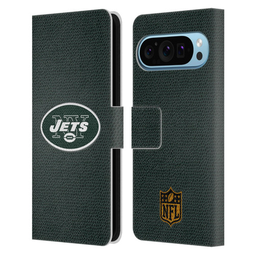 NFL New York Jets Logo Football Leather Book Wallet Case Cover For Google Pixel 9 / Pixel 9 Pro