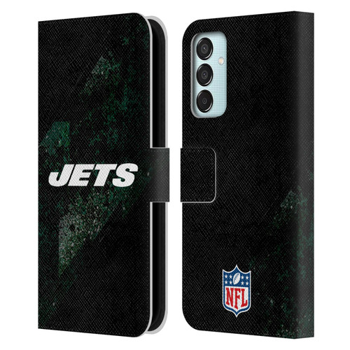 NFL New York Jets Logo Blur Leather Book Wallet Case Cover For Samsung Galaxy M15/F15 5G