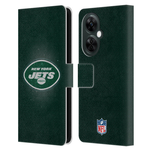 NFL New York Jets Artwork LED Leather Book Wallet Case Cover For OnePlus Nord CE 3 Lite 5G