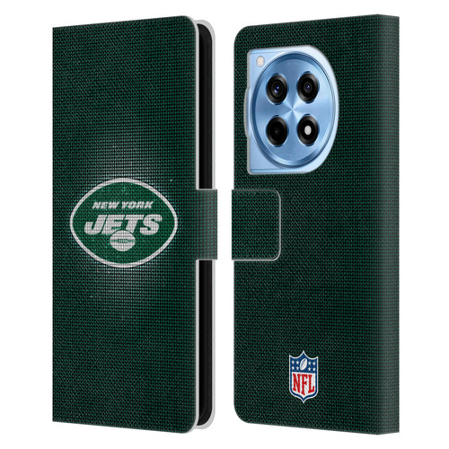 NFL New York Jets Artwork LED Leather Book Wallet Case Cover For OnePlus 12R